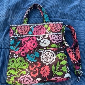 Vera Bradley Pink and Green Floral Tote Bag
